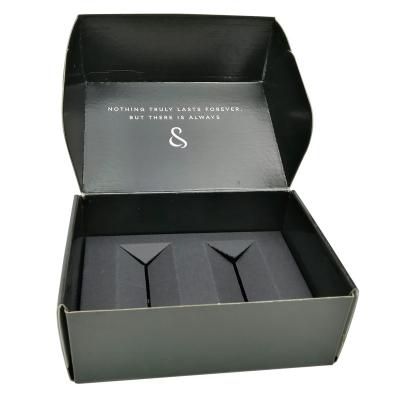 China Handmade Custom Design Corrugated Inner Packaging Box For Mini Wine Bottle Gift for sale