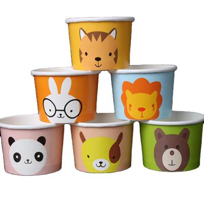 China Disposable 2oz-16oz Ice Cream Disposable Paper Cup With Logo for sale