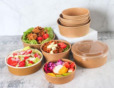 China Disposable Paper Bowl Packaging Disposable Soup Hot Paper Bowl for sale