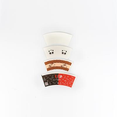 China Waterproof Food Grade Flexo Printing Paper Cup Fan Coated PE Raw Material For Coffee Paper Cup for sale