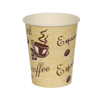 China Wholesale Single Wall Disposable Printed Custom Paper Cup Coffee Paper Cup For Christmas for sale