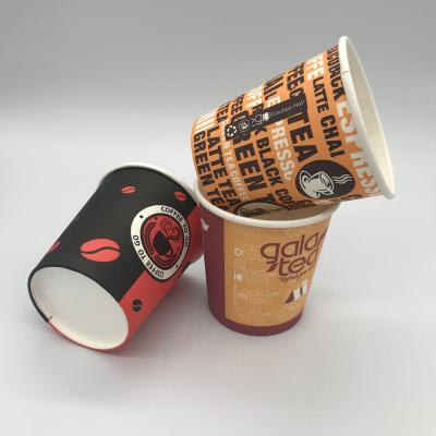 China Custom Hot Sale Recycled Materials Paper Cup 6oz Single Wall Disposable Paper Cups For Hot Drinks for sale