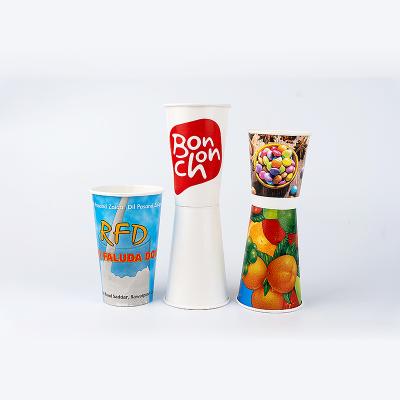 China Disposable Double PE Soft Drink Paper Cold Cups 12oz 16oz for sale