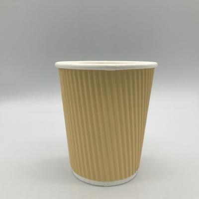 China Factory Biodegradable Hot Sale Ripple Wallpaper Coffee Cups Eco Friendly Takeaway High Quality Paper Cup For Hot Drinks for sale