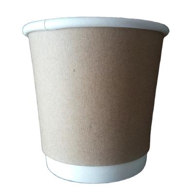 China Disposable Double Wall Paper Cups Anqing Brown Paper Cups for sale