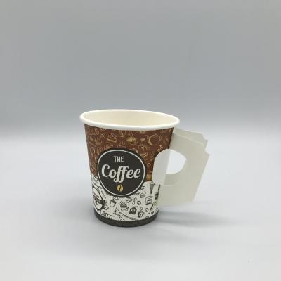 China Cheap Price Export Disposable Paper Cup Single Wall 7oz Disposable Paper Cup With Handle for sale