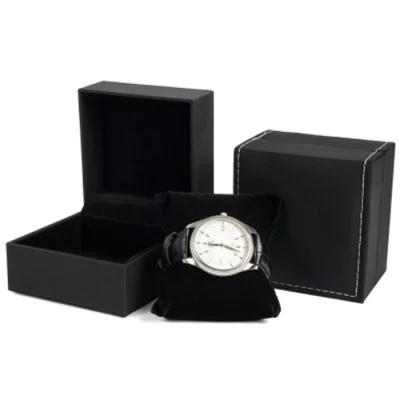 China Watch Display Best Selling Luxury Black Leather Storage Bag Watch Display With Storage Packaging Gift Box Watch Box for sale