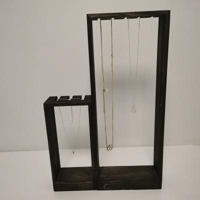 China Craft Wooden Light Weight Jewelry Display Bust Easel Jewelry Display For Shows Wooden Necklace Jewelry Display Rack Customized Size for sale