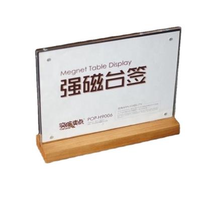 China Coffee Shop Tea Milk Brand Display Menu Sale Menu Holder Acrylic Hot Double Sided Acrylic Menu Sign Table Table Menu Holder for sale