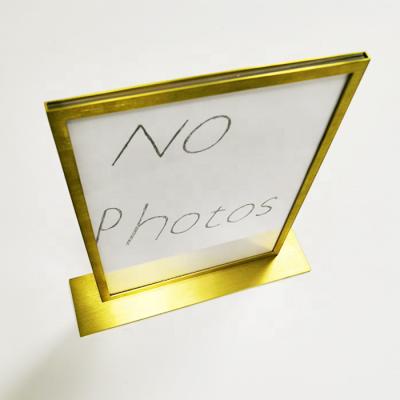 China Acrylic Sign Holder Gold Borders Customized Size for sale