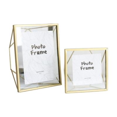 China Modern style metal picture frame marble new picture frame set 6 inch 7 inch picture frame decorative villa for sale