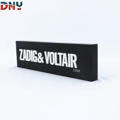 China Display logo table top sign holder name plate holder logo acrylic block for sale