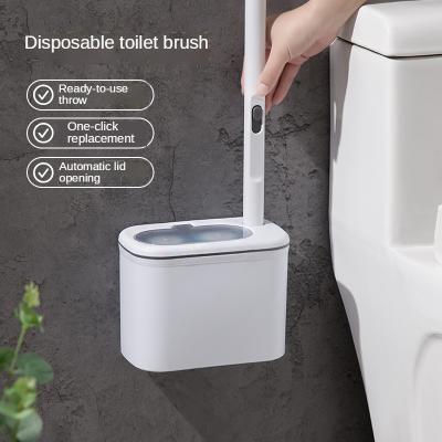 China Sustainable High Quality Multifunctional Portable Disposable Toilet Clean Brush With Sponge Head For Home for sale