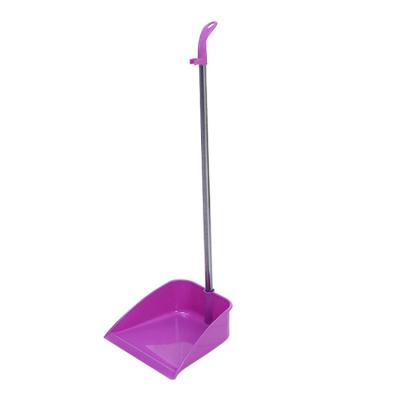 China Homemade Custom Dustpan Cheap Stainless Steel Metal Handle Long Dustpan For Garden for sale