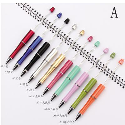 China Fluently Enrolling 50pcs Beaded Tip Pen Plastic Gel Pen Beadable Pen Promotions Gift School Office Writing Supplies Stationery Gift for sale