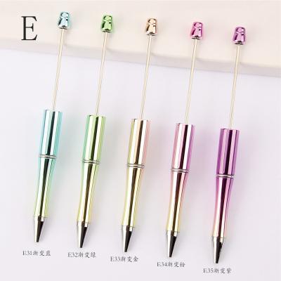 China Writing Fluently Ballpoint Pen DIY Bead Pen Plastic Beadable School Office Writing Supplies Stationery Promotions Gift for sale