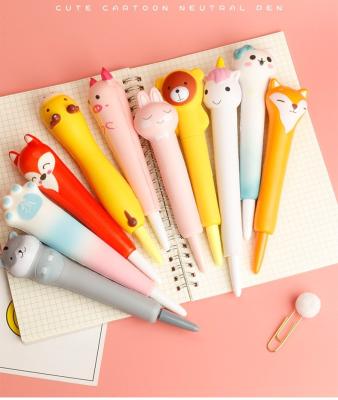 China Original Cute Cartoon Automotive Neutral Creative Stationery School Supplies Student Pen Music Pinch Pen Soft Decompression Pen for sale