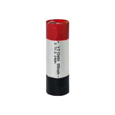 China Toys Customized Cylindrical Cylindrical High Rate 13400 Flashlight Battery 3.7v 550mAh Battery for sale