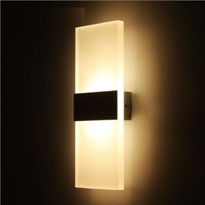 China AC85-265V White Led Indoor Light / Modern Warm White Wall Lamp Acrylic Living Room Room Bedding Wall Light for sale