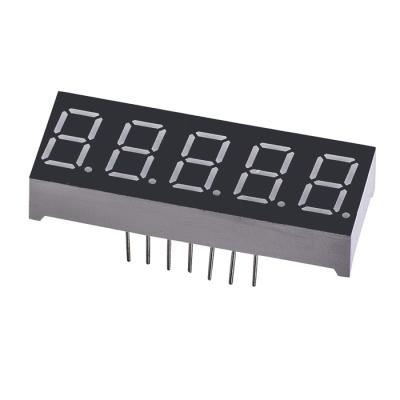 China Indoor 0.36 Inch 0.5 Inch 0.56 Inch 5 Digits 7 Segment Led Display Digital Electronic Circuit Clock Red Color for sale