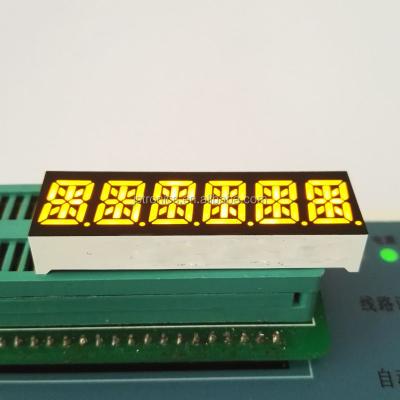 China Indoor Yellow Color 0.39 Inch Small Digit 14 Segment 6 Alphanumeric Led Display for sale