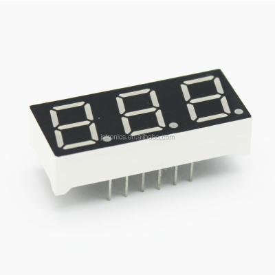 China Indoor 0.39 Inch 3 Digit 7 Segment Common Cathode Anode Led Display for sale