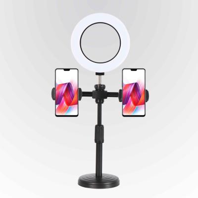 China Adjustable Shine 6 Inch Live Beauty Ringlight Photography Tiktok Professional Makeup Mobile Phone Desktop Holder Fill Led Ring Light With Stand for sale