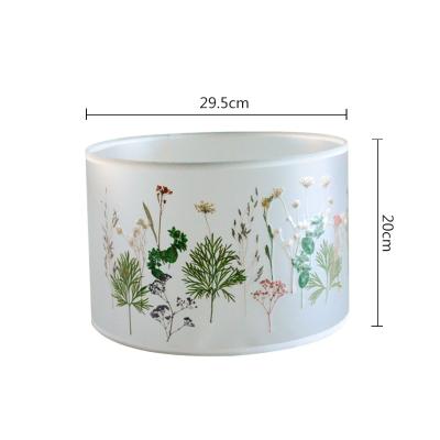 China Beautiful Antique Dry Floral PVC Modern Plastic Lamp Shade For Home Lighting for sale