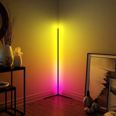 China Modern Cast Iron RGB LED Stand Corner Floor Lamps For Living Room for sale