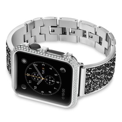 China For Apple Watch Wrist Band Hot Products Bling Diamond Metal Watch Strap For Apple Custom Watch Wrist Band for sale