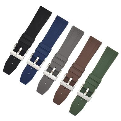 China 18mm 20mm 22mm New Design 18mm 20mm Watch Bands High Quality Sport Silicone Strap 22mm Eco-friendly Watch Bands for sale