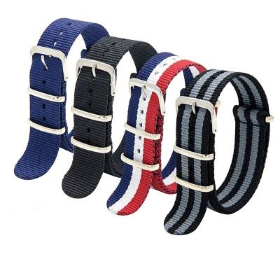 China Custom 26mm NATO Fabric Nylon Watch Strap Length 14mm 16mm 18mm 20mm 22mm 24mm Adjustable Strap for sale