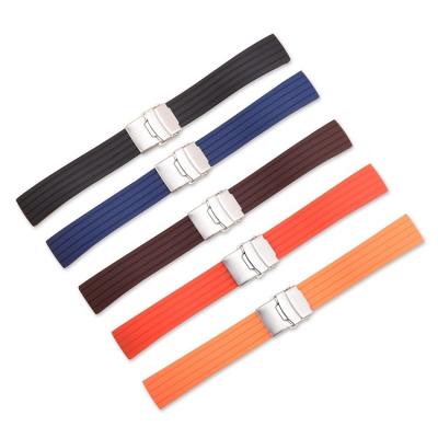 China 16mm 18mm 20mm 22mm Luxury 24mm Washable Silicone Watch Bands for sale