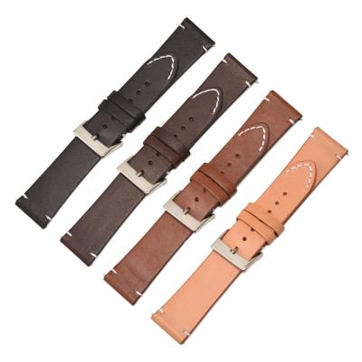 China Watch Band 12mm 14mm 16mm 18mm 20mm 22mm 24mm Vintage Leather Watch Strap for sale