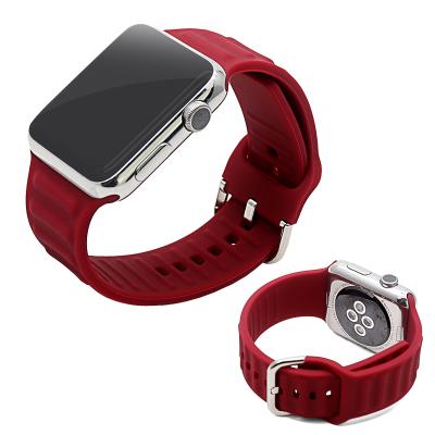 China Skin Friendly Sport Silicone Watch Strap For Apple Smart Watch Band Bracelet For iWatch Watch Bands for sale