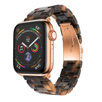 China Resin Wrist Watch Strap Resin Wrist Watch Strap Watch Band For Apple iWatch Series 5 4 3 for sale