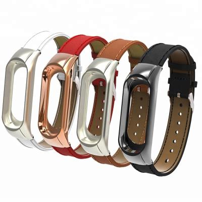 China Stylish and Attractive Color Makes the Band Look Fantastic PU Leather Wrist Watch Bands Strap for Xiaomi MI Band 3 Strap 4 for sale