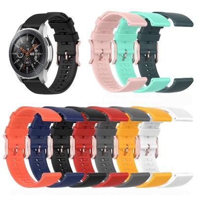 China 22mm Silicone Rubber Luxury 20mm Watch Band For Samsung Watch3 45mm 41mm Strap for sale