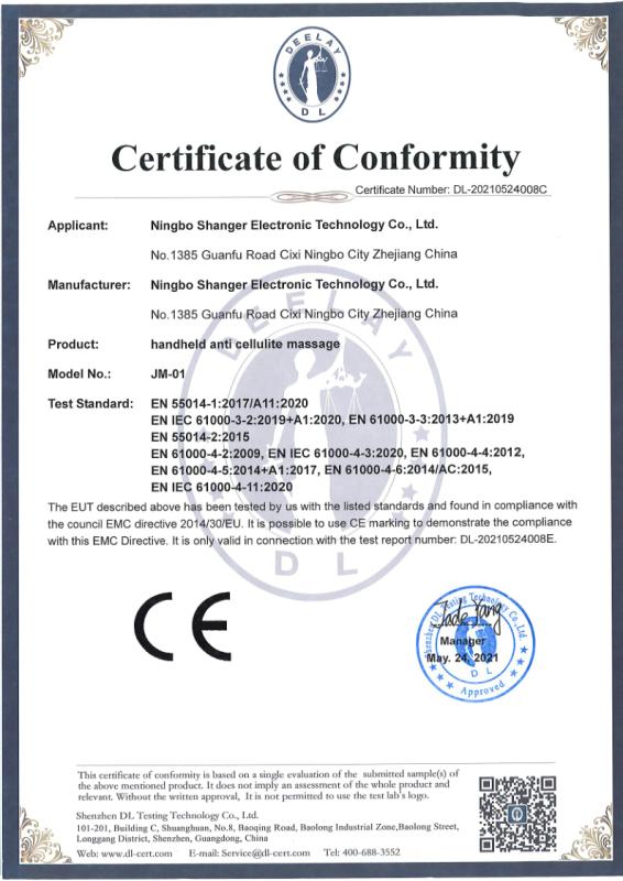 CE - Ningbo Shanger Electronic Technology Co., Ltd.