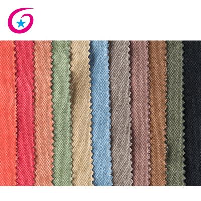 China Sustainable Fashion Washed Dye Dyed 16oz Recycled Cotton Canvas Fabric For Bag for sale