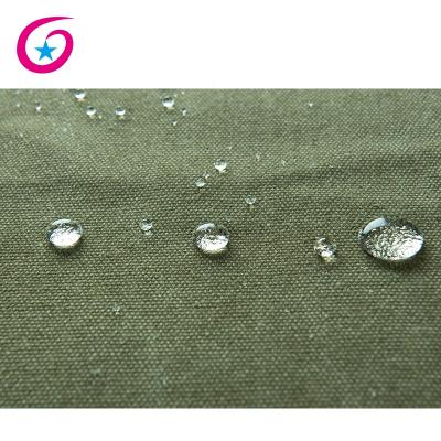 China Waterproof Recycled Cotton Polyester 16oz Washed Waterproof Canvas Fabric For Bag for sale