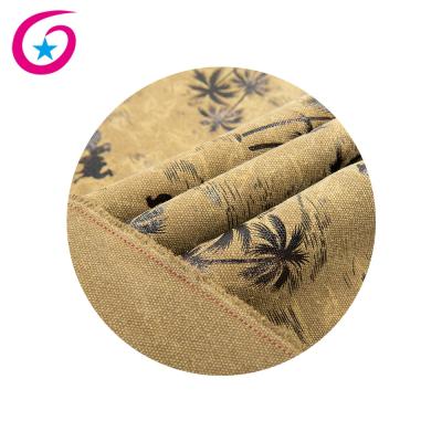 China Sustainable wholesale custom cotton 16oz poly printed linen fabric from china supplier custom printed for sale