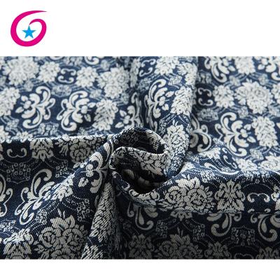 China Hot Sale Shrink-Resistant Flower Pattern Printed Denim Fabric For Luggage Suitcase Polyester Cotton Jeans China Factory for sale