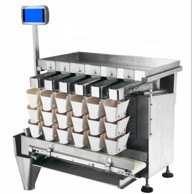 China Good Quality High Speed ​​Food Touch Screen Ce Approve Packing Machine Multihead Weigher for sale