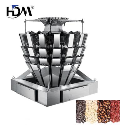 China Automatic Multihead Chemical Weigher Wholesale Price 16 Grain Rice Packing Machine For Cereal Bean Dry Fruit for sale