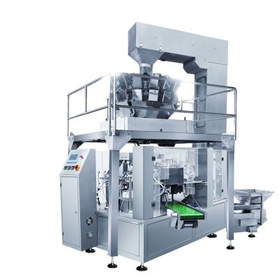 China Automatic rotary food premade bag granule doypack pouch packing machine with multihead weigher packing line for sale