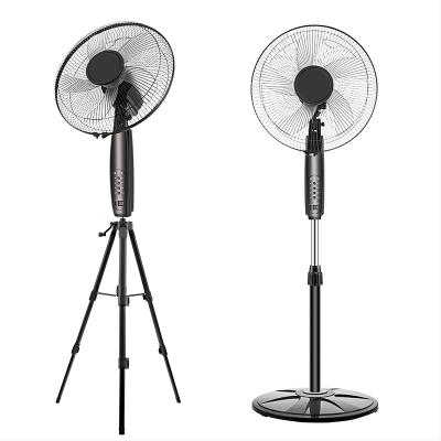 China Hotel 16 Inch Outdoor Solar Fan Solar Standing Fan With Solar Panel for sale