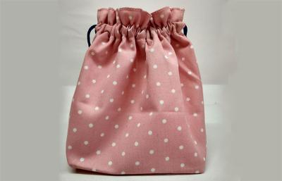 China Girl Cute Pink Stain Oxford Canvas Cloth Drawstring Bags with Thickening Inner for sale