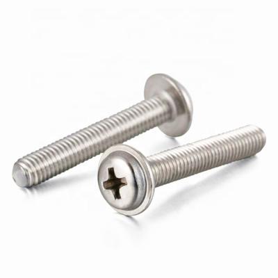 China Pan DIN 967 316 Stainless Steel SS 304 Phillips Pan Head Screws With Cross Recessed Collar for sale