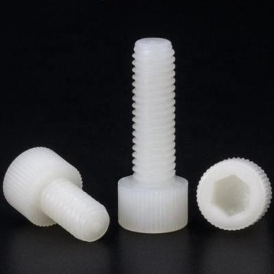 China DIN 912 Plastic Cheese Cap Nylon Head Screws Hex Socket Machine Thread Screws for sale